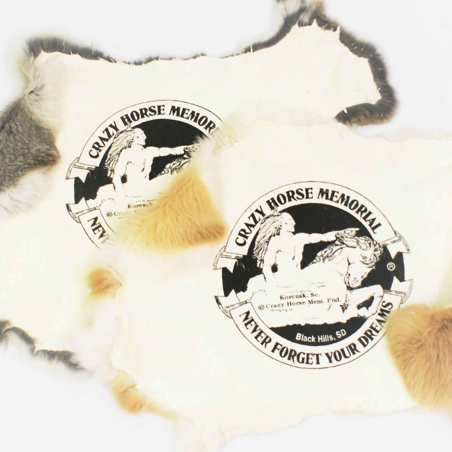Crazy Horse Memorial Printed Rabbit Fur