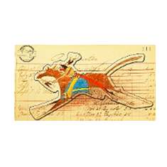 Rider Ledger Art Magnet