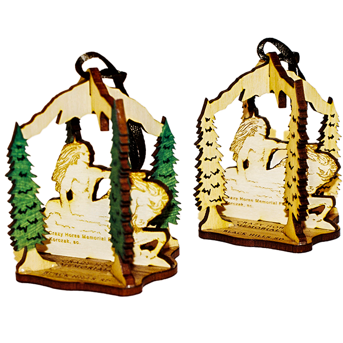4-Sided Wooden Ornament